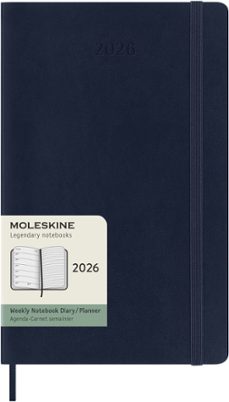 agenda moleskine 2026 semanal large azul zafiro tapa blanda-8056999274702