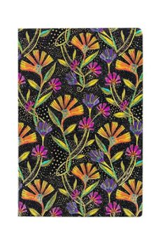 libreta flexi flores silvestres mini (140x90x12) rayada de 208 páginas y cierre con banda elástica paperblanks multicolor-9781439797402