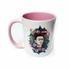 taza de loza rosa - frida flores-5038681057162