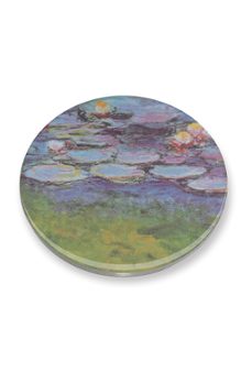 posavasos de ceramica  redondo con su envoltorio -monet - armonia azul-5038681154182