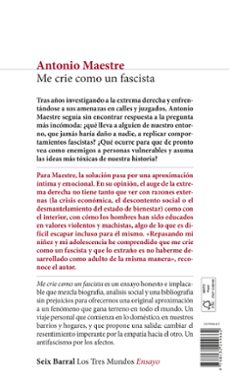 me crie como un fascista-antonio maestre-9788432249662