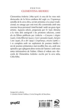 jo era en el cant. obra poetica 1913-1972-clementina arderiu-9788429783292