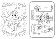 bluey. actividades - ¡bien, es halloween! un libro para colorear terroríficamente divertido-9788448874773
