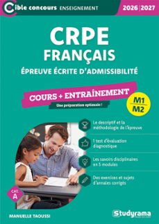 crpe français : epreuve ecrite d'admissibilite - cours + entrainement - categorie a - edition 2026-2027 (ebook)-9782759058402