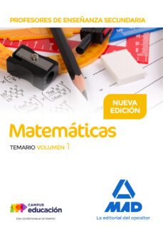 profesores de enseñanza secundaria matemáticas temario volumen 1-9788414211502