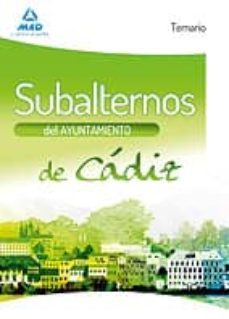 subalternos del ayuntamiento de cadiz. temario-9788467688702