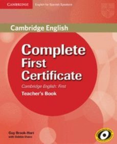 complete first certificate. teachers book-9788483237502
