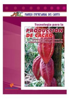 tecnología para la producción de cacao. como sistema agroforestal en regiones potenciales de colombia (ebook)-manuel pinto zapata-9789588311302