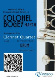 drum (optional) part of "colonel bogey" for clarinet quartet (ebook)-9791221382402