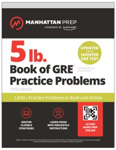 5 lb. book of gre practice problems: 1,400+ practice problems in book and online (manhattan prep 5 lb) (ebook)-9781506295312