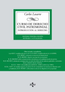 curso de derecho civil patrimonial: introduccion al derecho (23ª ed.)-9788430972012