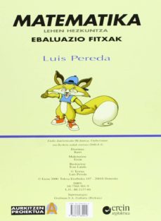 matematika lehen hezkuntza ebalua-9788475689012