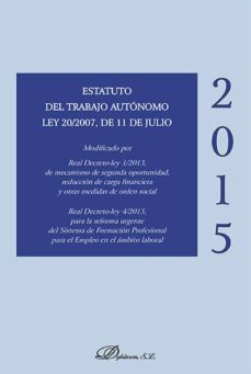 estatuto del trabajo autonomo. ley 20/2007, de 11 de julio (ebook)-9788490854112