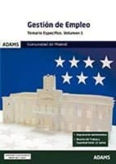 gestion de empleo temario especifico volumen 1 comunidad de madrid-9788491474012
