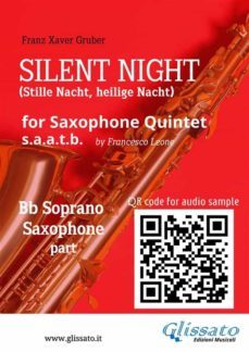 bb soprano sax part of "silent night" for saxophone quintet (ebook)-9791221399912