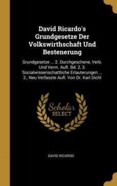 david ricardos grundgesetze der volkswirthschaft und bestenerung-9780274130122