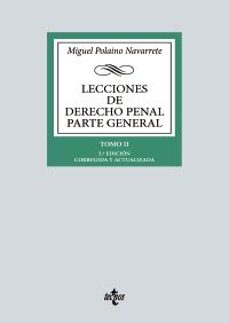 lecciones de derecho penal parte general-miguel polaino navarrete-9788430991822
