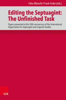 editing the septuagint: the unfinished task (ebook)-9783647560632