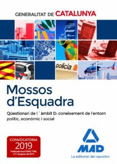 mossos d esquadra. questionari de l´ambit d: coneixement de l entorn politic, economic i social-frances xavier perez giralt-9788414224632