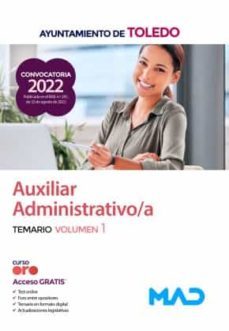 auxiliar administrativo/a del ayuntamiento de toledo. temario (vol. 1)-9788414259832
