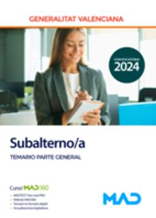 subalterno/a de la generalitat valenciana. temario parte general-9788414282632
