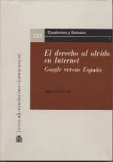 el derecho al olvido en internet-artemi rallo lombarte-9788425915932
