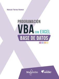 programacion vba con excel: base de datos-manuel torres remon-9788426740632