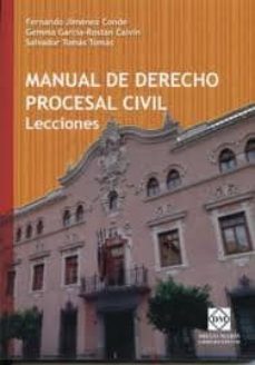 MANUAL DE DERECHO PROCESAL CIVIL: LECCIONES | FERNANDO JIMENEZ CONDE ...