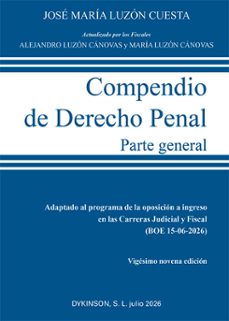 compendio de derecho penal. parte general-jose maria luzon cuesta-9791370474232