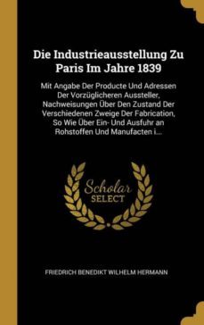 die industrieausstellung zu paris im jahre 1839-9780270601442