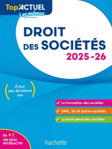 top'actuel droit des societes 2025-2026 (ebook)-elise grosjean-leccia-christiane lamassa-marie-claude rialland-9782017903642