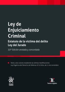 ley de enjuiciamiento criminal - 35ed.-juan luis gomez colomer-9788410952942