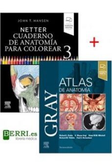 lote anatomia: gray atlas + netter cuaderno para colorear gray. atlas de anatomia 3 ed.+ netter cuaderno de anatomia para  colorear 3ª edicion-9788413826042