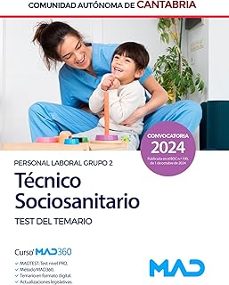 tecnico/a sociosanitario/a (personal laboral grupo 2). test: comunidad autonoma de cantabria-9788414288542