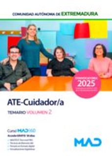 ate - cuidador/a (grupo iv personal laboral). comunidad autonoma de extremadura. temario volumen 2-9788414292242