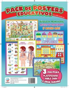 pack de posters educativos busqueda primaveral, medios de transporte y mucho mas-9788419011442