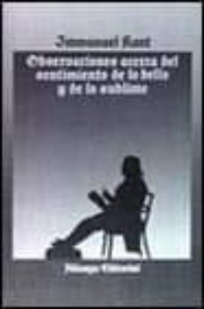 observaciones acerca del sentimiento de lo bello y lo sublime-9788420604442