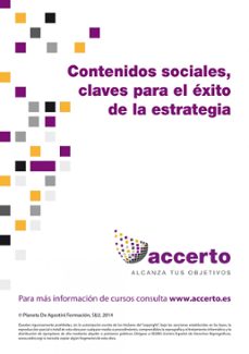 contenidos sociales, claves para el exito de la estrategia (ebook)-9788490630242