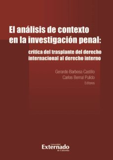 el analisis de contexto en la investigacion penal: (ebook)-9789587726442
