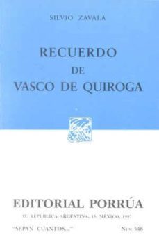 recuerdo de vasco de quiroga-s. zavala-9789684522442