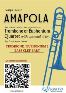 trombone/euphonium b.c. 2 of "amapola" for trombone or euphonium quartet (ebook)-9791221387742