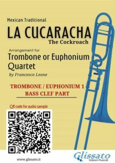 trombone/euphonium 1 part of "la cucaracha" for quartet (ebook)-9791221388442