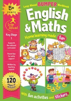 leap ahead bumper workbook: 5+ years english & maths-9781789054552