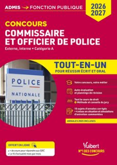 concours commissaire de police et officier de police 2026-2027- tout-en-un (ebook)-9782311223552