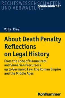 about death penalty. reflections on legal history (ebook)-volker krey-9783170367852