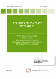 lecciones de contrato de trabajo 2ª edicion-maria jose lopez alvarez-9788413464152