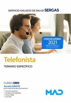 telefonista: temario especifico - servicio gallego de salud (serg as)-9788414243152