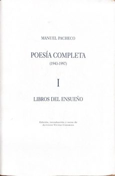 poesia completa (1943-1997) (t. ii): libros del pensar, libros de vida-manuel pacheco-9788476714652