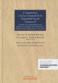 comentarios a la ley general de la seguridad social, vol. ii-antonio sempere navarro-9788491525752