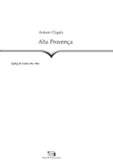 alta provença-antoni clapes-9788497793452